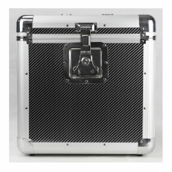 Flight case 100 vinyles imitation carbone - Précommande